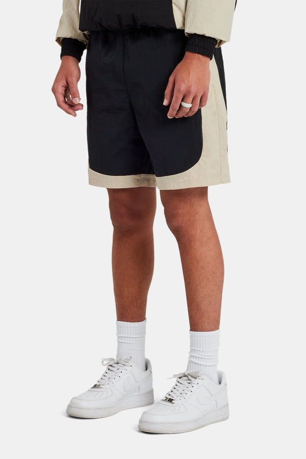 Nylon Side Panel Short - Black