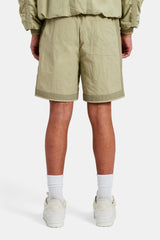 Nylon Colour Block Regular Short - Light Khaki