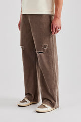 Baggy Cord Trouser - Taupe