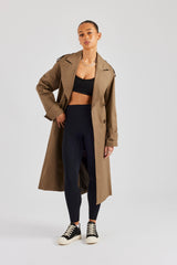 Twill Trench Coat - Taupe