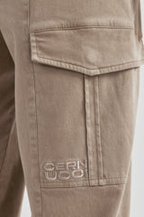 Washed Twill Trouser - Brown