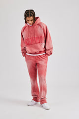 Washed Cernucci Drawcord Tracksuit - Washed Red