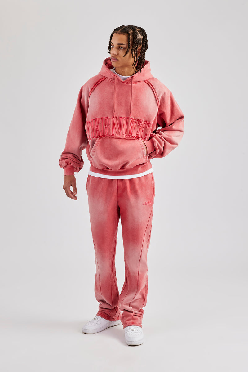 Washed Cernucci Drawcord Tracksuit - Washed Red