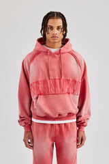 Washed Cernucci Drawcord Hoodie - Washed Red