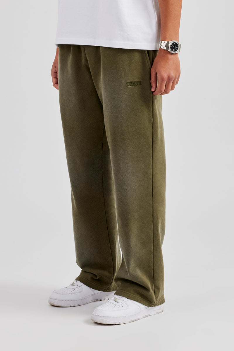 Straight Leg Jogger - Washed Green