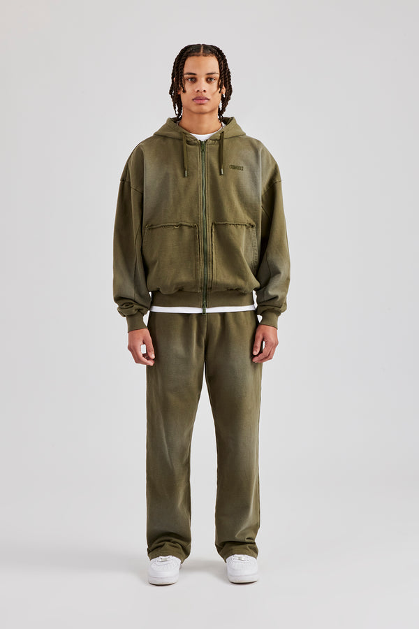 Straight Leg Jogger - Washed Green