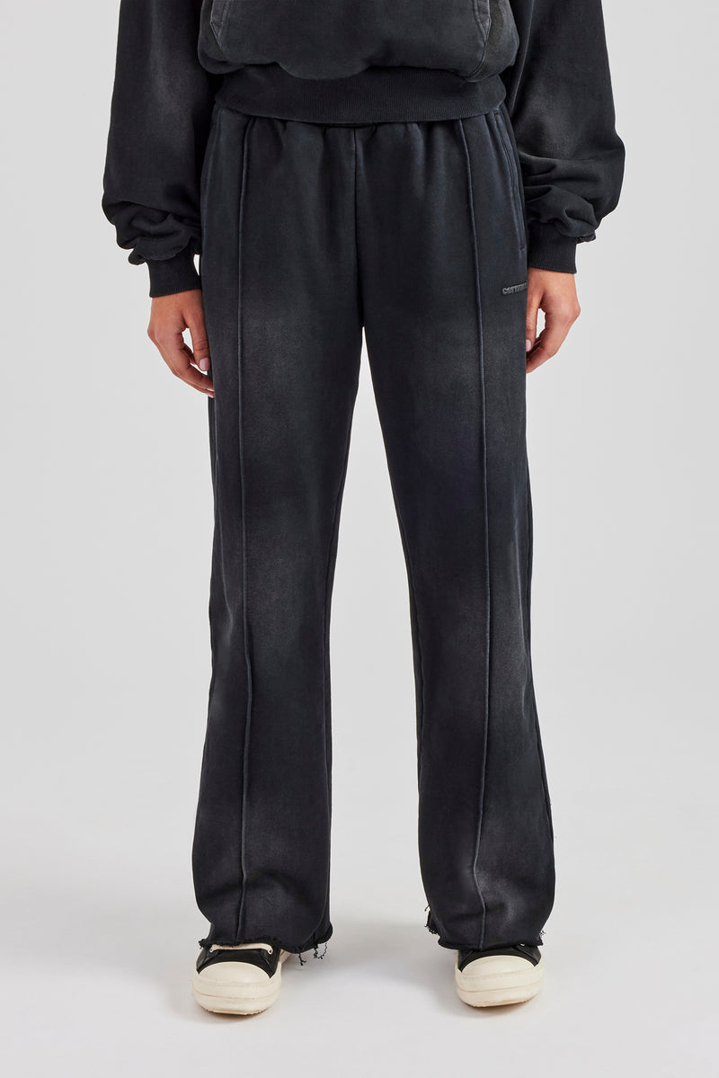 Straight Leg Jogger - Washed Black