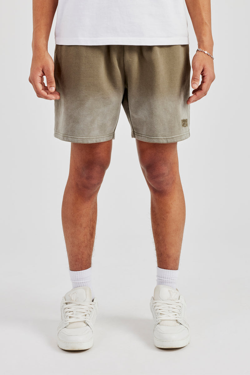 Ombre Wash Relaxed Short Khaki