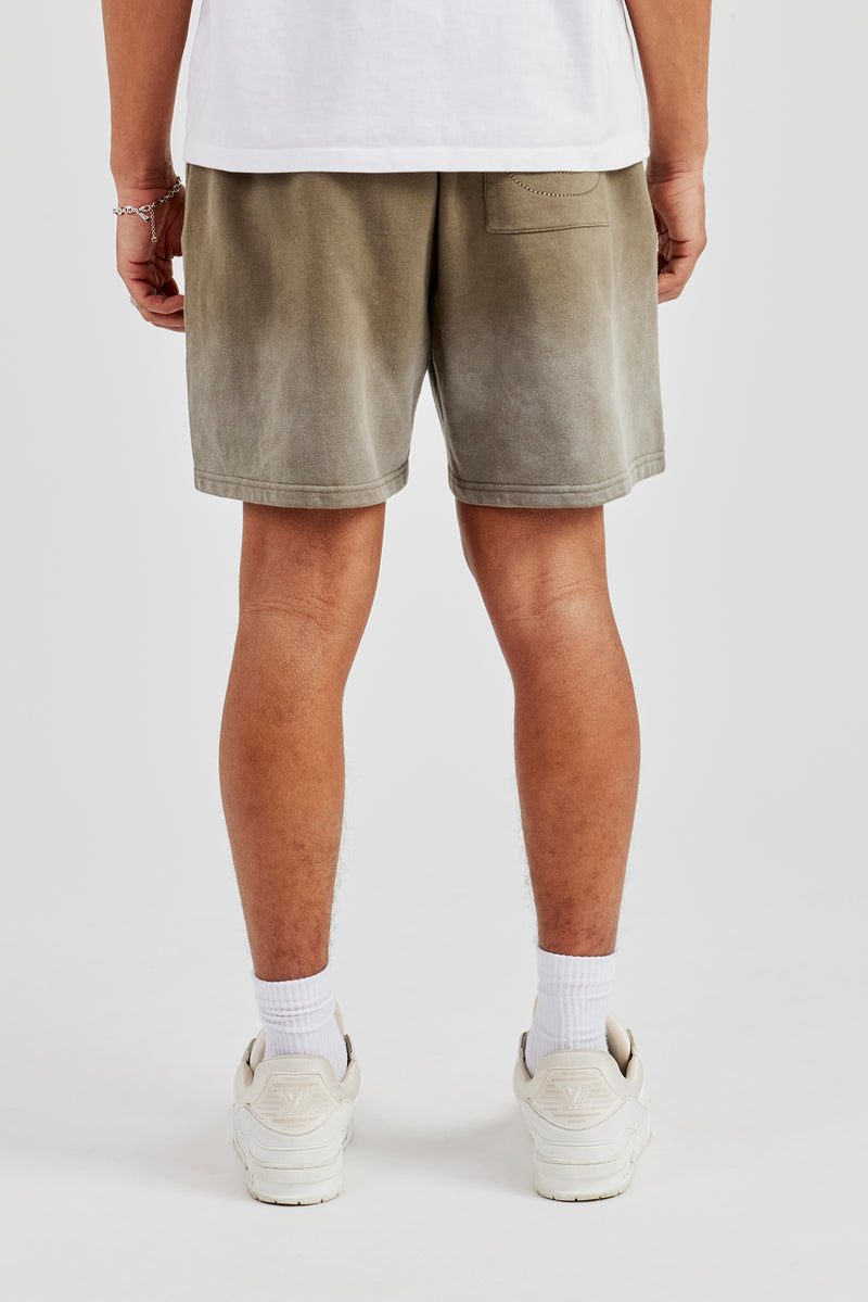 Ombre Wash Relaxed Short Khaki