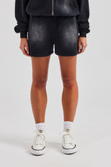 Washed Relaxed Shorts - Black