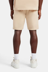 Nylon Embroidered Popper Short - Sand