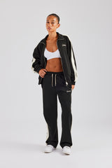 Womens Contrast Panel Tracksuit - Black