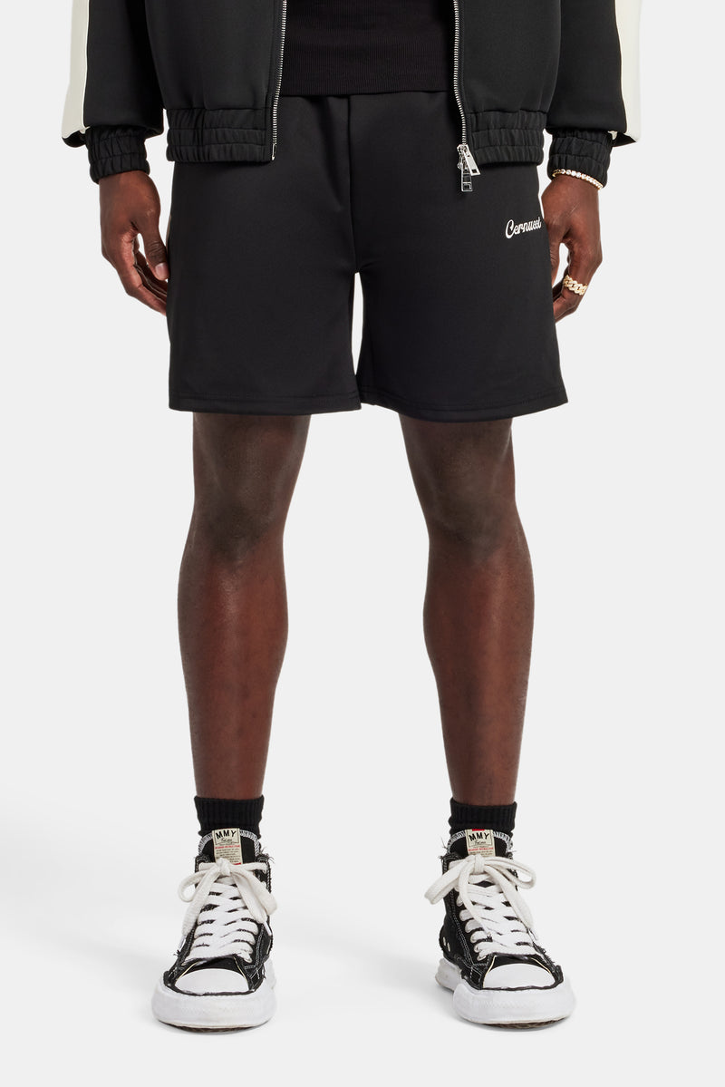 Contrast Panel Shorts - Black