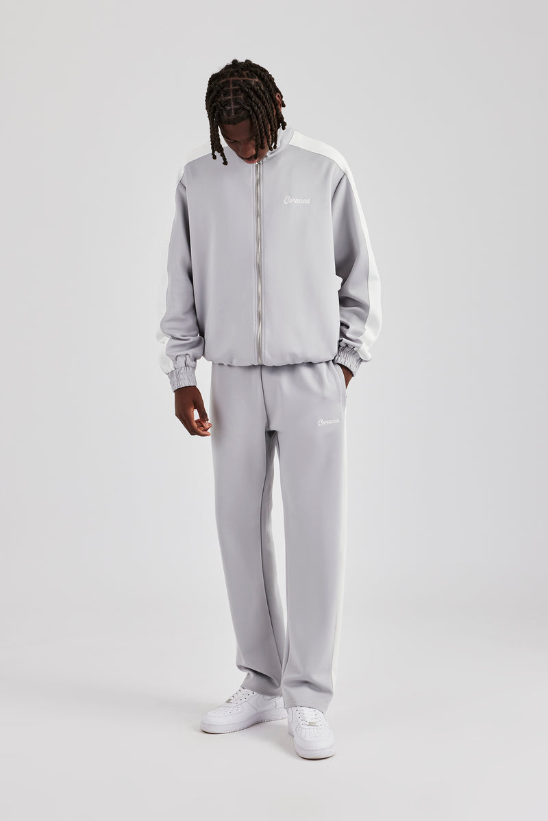 Contrast Panel Tracksuit - Grey