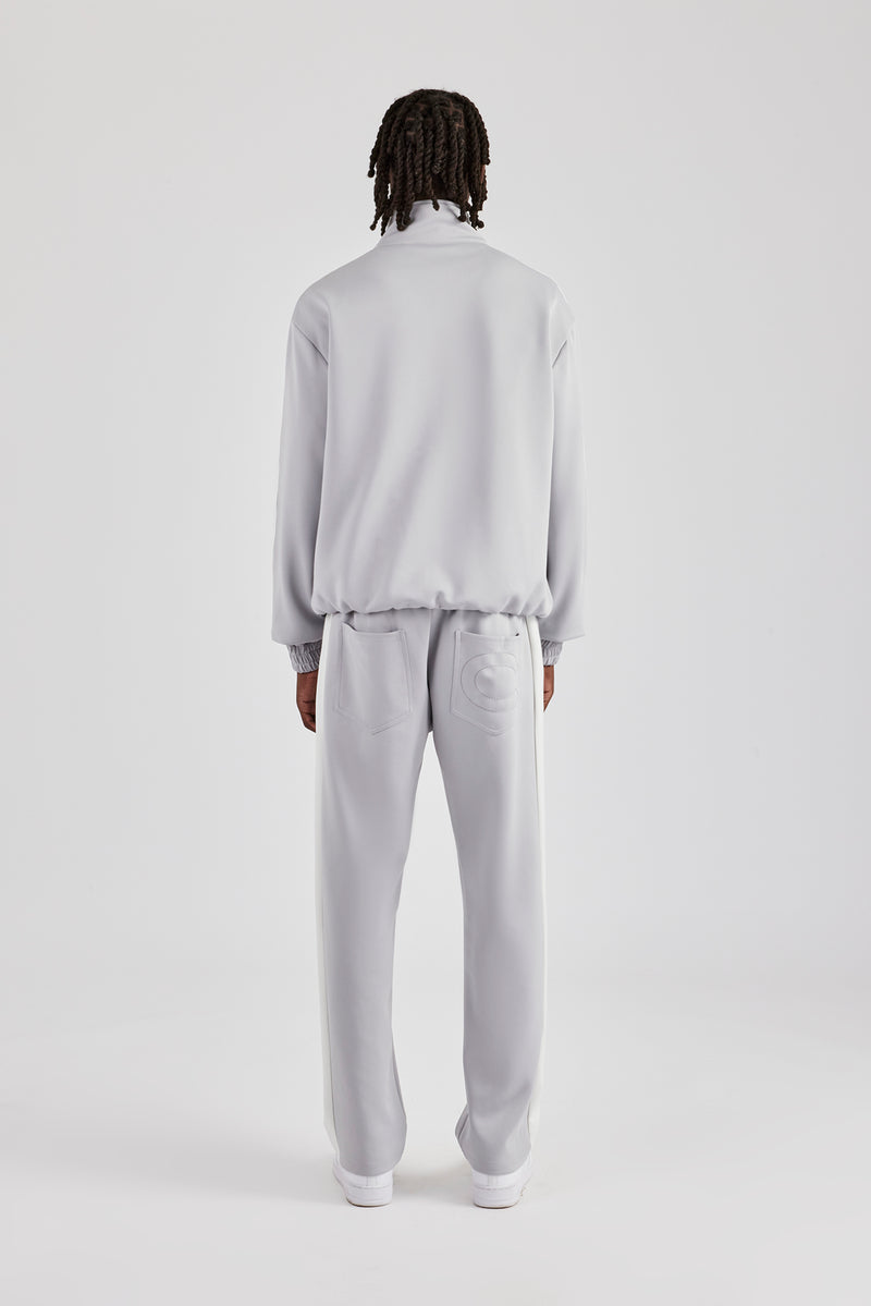 Contrast Panel Tracksuit - Grey