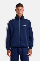 Contrast Panel Track Jacket - Navy