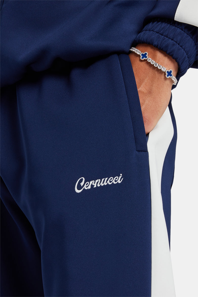 Contrast Panel Tracksuit - Navy