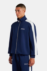 Contrast Panel Track Jacket - Navy