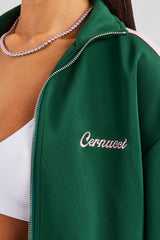 Contrast Panel Track Jacket - Green