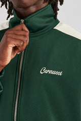 Contrast Panel Tracksuit - Forest Green