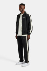 Black Contrast Panel Tracksuit