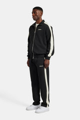 Black Contrast Panel Tracksuit