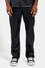 Faux Leather Trouser - Black