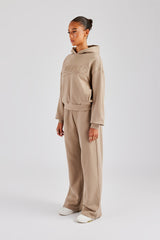 Rope Embroidery Tracksuit - Taupe