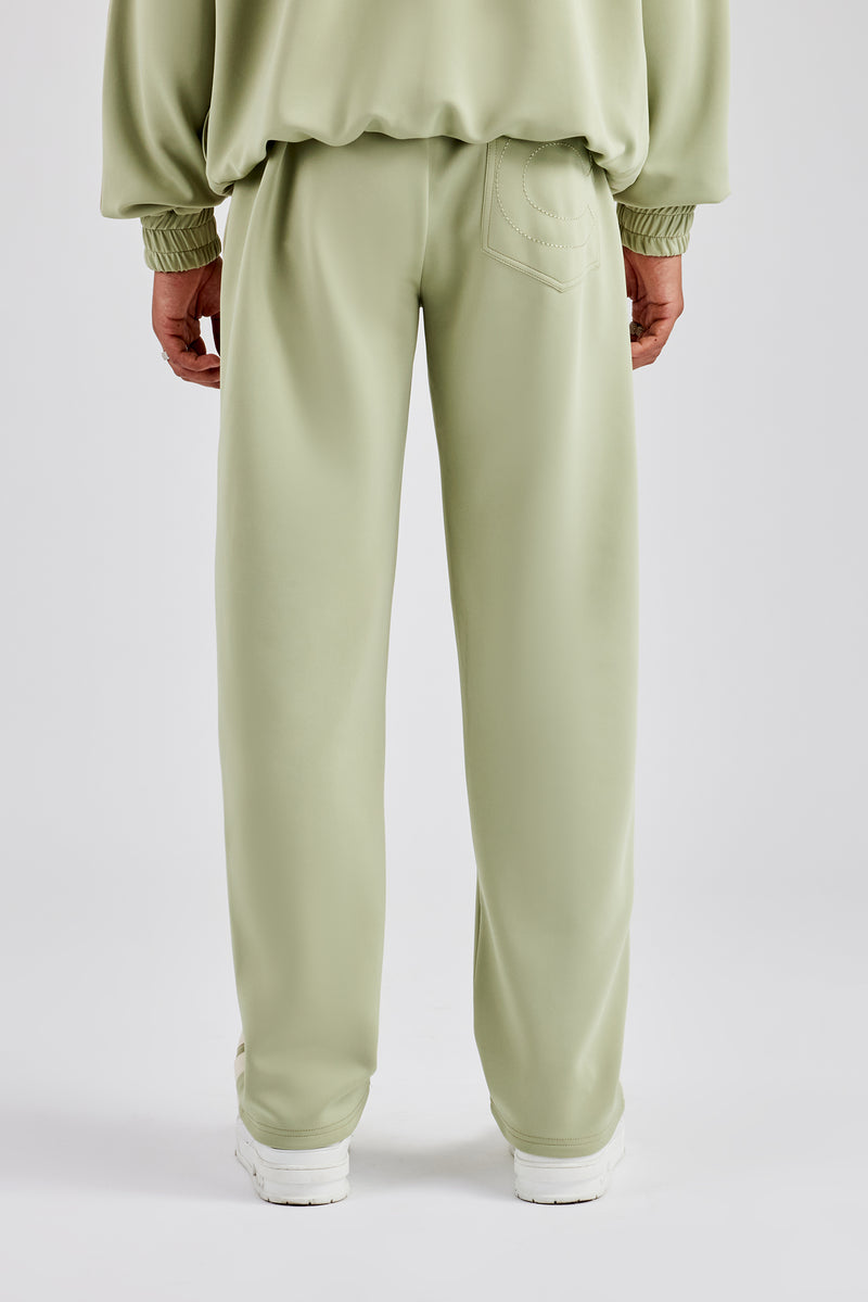 Taping Straight Leg Track Pant- Sage