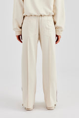 Taping Burgundy Wide Leg Track Pant - Off White