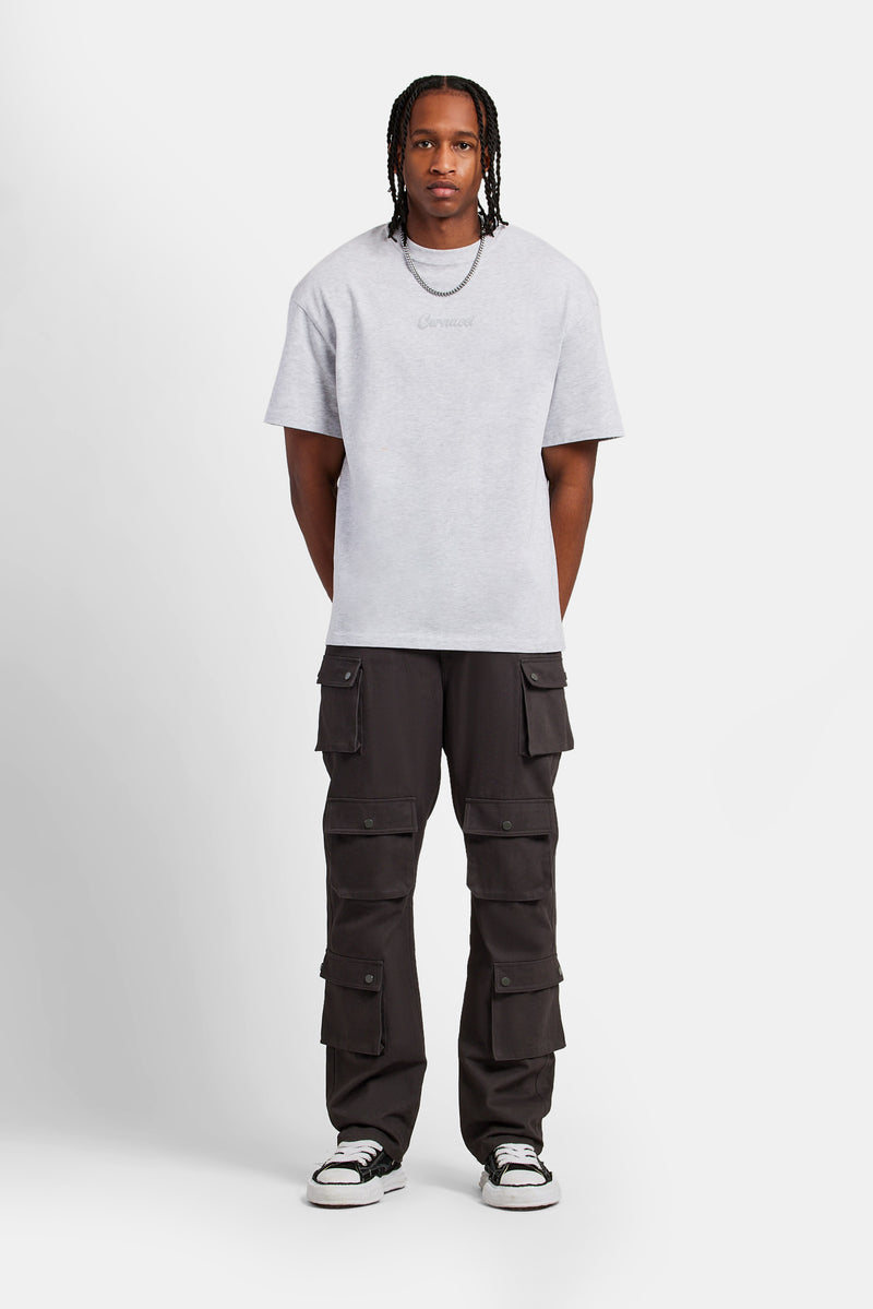 Relaxed Twill Cargo Trouser - Charcoal