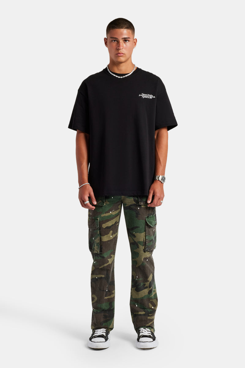 Stacked Leg Camo Cargo Trouser  - Camo