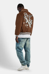 Cherub Varsity Harrington Jacket - Brown