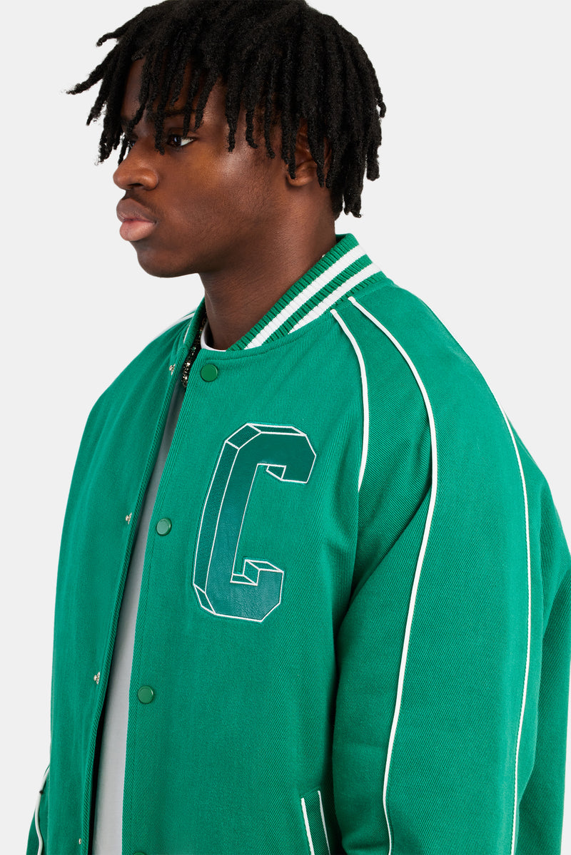 Varsity Bomber Jacket - Green