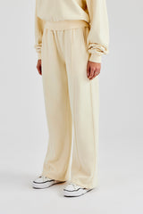 Washed Wide Leg Jogger - Butter Yellow