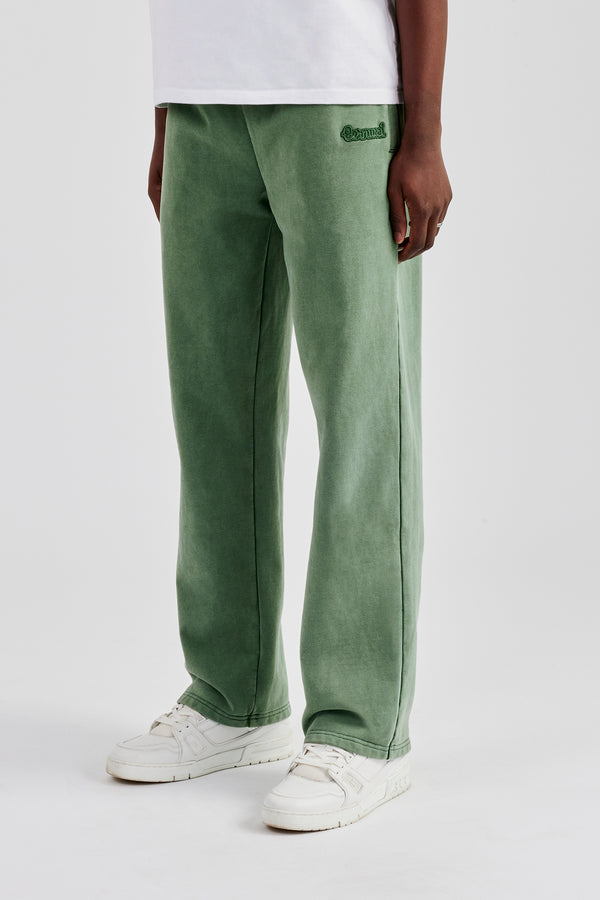 Washed Straight Leg Jogger - Washed Green