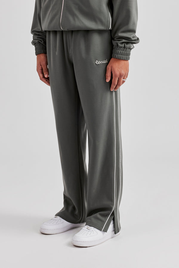 Piping Split Hem Trouser - Grey