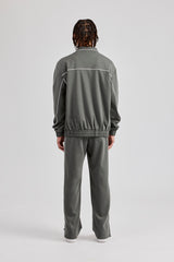 Piping Zip Through Tracksuit - Grey