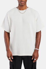 Oversized Pleated T-Shirt - Off White