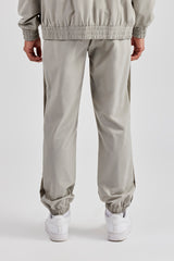 Nylon Colour Block Cuffed Jogger - Grey