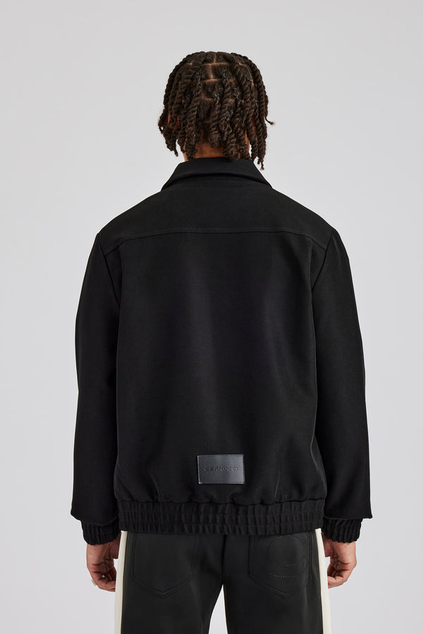 Pocket Twill Harrington Jacket - Black