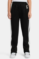 Cernucci Embroidered Varsity Track Pant - Black