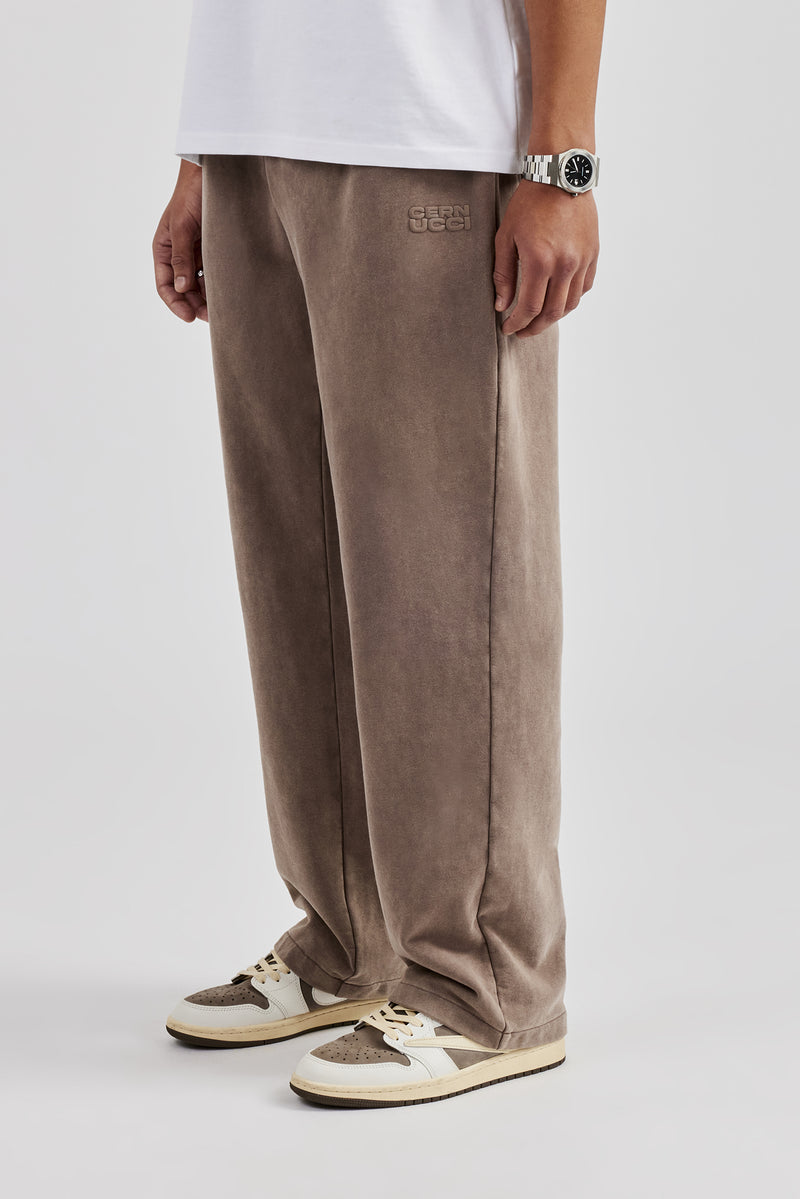 Washed Straight Leg Jogger - Taupe