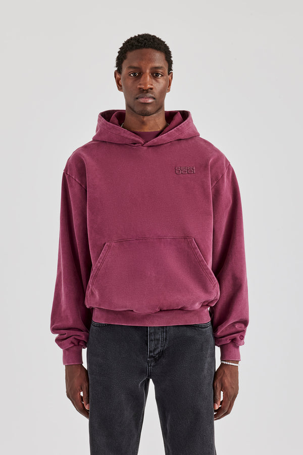 Washed Hoodie - Burgundy