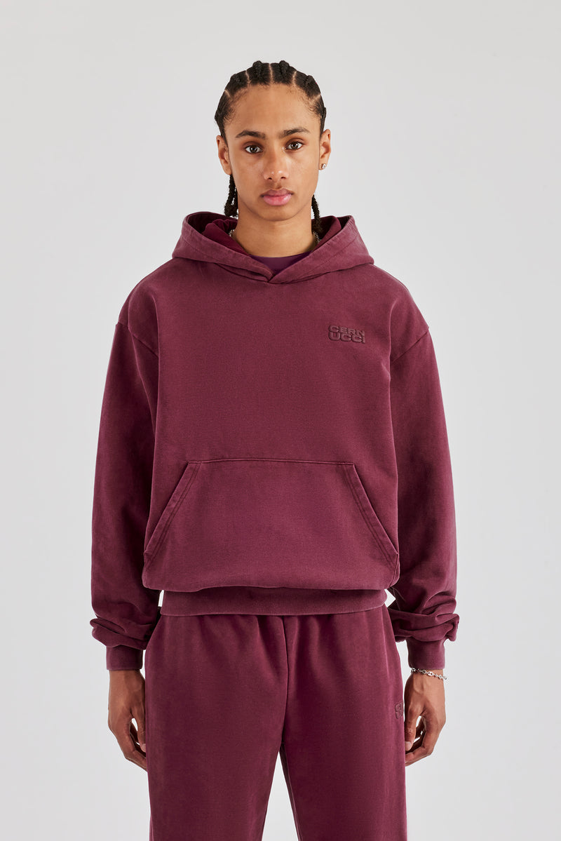 Washed Hoodie - Burgundy