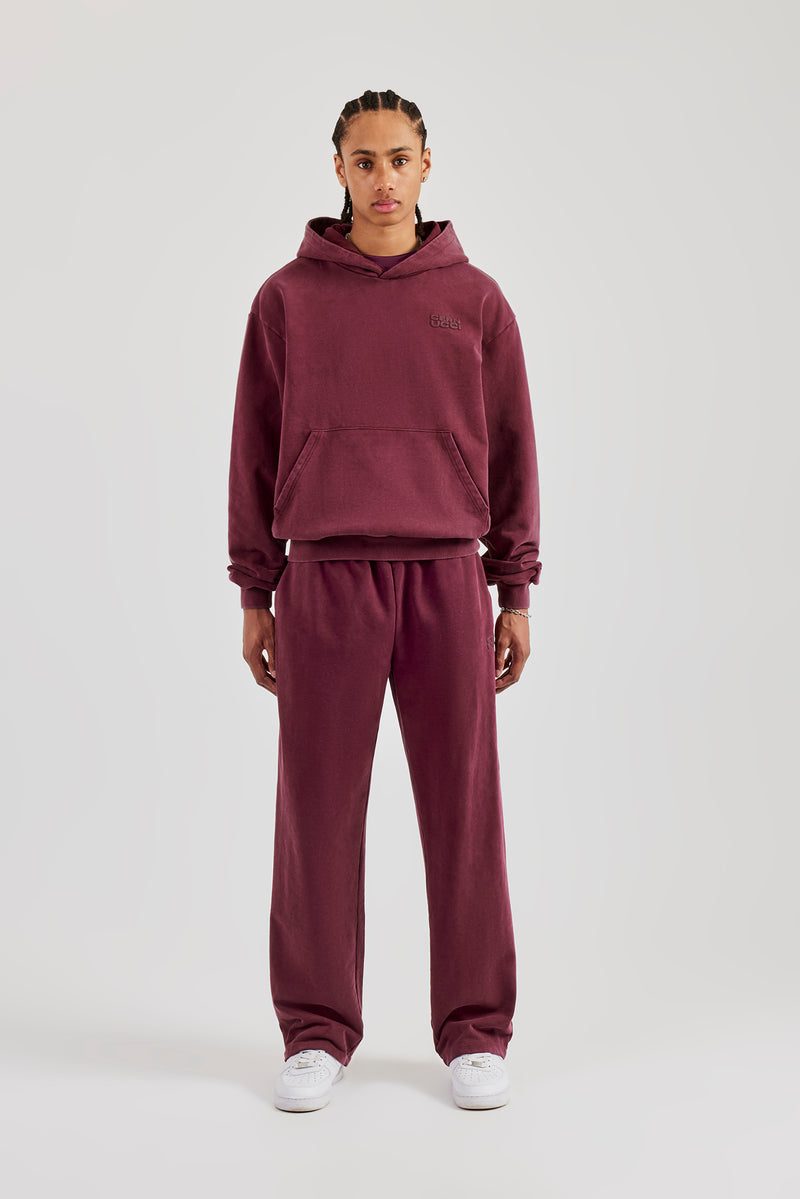 Washed Hoodie - Burgundy