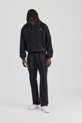 Washed Hooded Tracksuit - Black