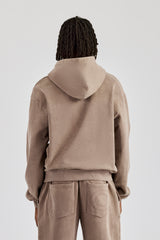 Washed Hooded Tracksuit - Taupe