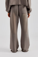 Washed Wide Leg Jogger - Grey