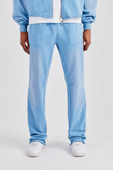 Washed Fit Flare Panelled Jogger - Blue